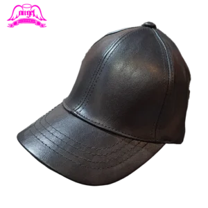 کلاه چرم ساده مشکی